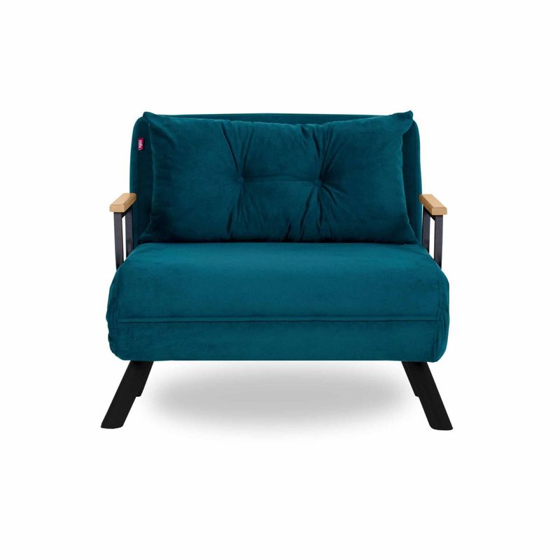 Casa si Gradina - Mobilier - Canapele si coltare - Canapele - Canapea extensibila, Hanah Home, metal, verde petrol, 175x60 cm - Infinity.ro