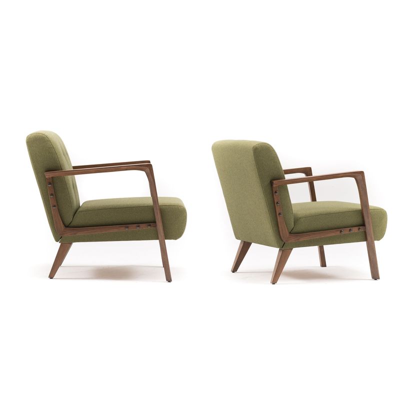 Casa si Gradina - Mobilier - Scaune si fotolii - Fotolii - Fotoliu, Hanah Home, lemn de fag, verde, 69x80x83 cm, material textil - Infinity.ro