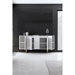 Casa si Gradina - Mobilier - Comode si corpuri - Console - Consola, Hanah Home, panou de particule melaminat, alb auriu, 160x35x80 cm - Infinity.ro