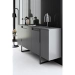 Casa si Gradina - Mobilier - Comode si corpuri - Console - Consola, Hanah Home, pal melaminat, nuc si negru, 160x35x80 cm, 618BLY1175 - Infinity.ro