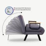 Casa si Gradina - Mobilier - Canapele si coltare - Canapele - Canapea extensibila, Hanah Home, metal, gri, 175x60 cm - Infinity.ro