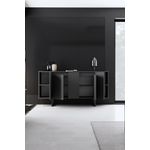 Casa si Gradina - Mobilier - Comode si corpuri - Console - Consola, Hanah Home, pal melaminat, nuc si negru, 160x35x80 cm, 618BLY1175 - Infinity.ro