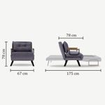 Casa si Gradina - Mobilier - Canapele si coltare - Canapele - Canapea extensibila, Hanah Home, metal, verde petrol, 175x60 cm - Infinity.ro