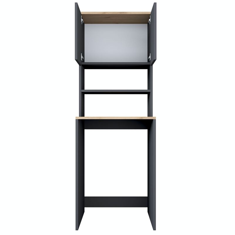 Casa si Gradina - Mobilier - Dulapuri si sifoniere - Dulapuri - Dulap pentru masina de spalat, Hanah Home, pal melaminat, nuc si antracit, 65x60x183.6 cm - Infinity.ro