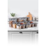 Casa si Gradina - Bucatarie si vesela - Organizare si depozitare bucatarie - Cutii alimentare - Set cutii depozitare, Hermia, plastic, antracit, 18 piese, 3 dimensiuni - Infinity.ro