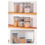 Casa si Gradina - Bucatarie si vesela - Organizare si depozitare bucatarie - Cutii alimentare - Set cutii depozitare alimente, Hermia, plastic, antracit, 18 piese, 3 dimensiuni - Infinity.ro