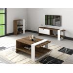 Casa si Gradina - Mobilier - Seturi de mobilier - Seturi living - Set mobilier living, Hanah Home, pal melaminat, nuc, alb - Infinity.ro