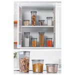 Casa si Gradina - Bucatarie si vesela - Organizare si depozitare bucatarie - Cutii alimentare - Set cutii depozitare, Hermia, plastic, antracit, 18 piese, 3 dimensiuni - Infinity.ro