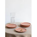 Casa si Gradina - Bucatarie si vesela - Vesela si tacamuri - Farfurii si boluri - Set farfurii, Hermia, ceramica, somon, 26x26x1 cm, 6 piese - Infinity.ro