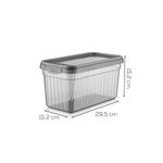 Casa si Gradina - Bucatarie si vesela - Organizare si depozitare bucatarie - Cutii alimentare - Set cutii de depozitare, Hermia, plastic, antracit, 15,2x29,5x15,2 cm, 3 bucati - Infinity.ro
