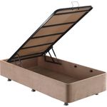 Casa si Gradina - Mobilier - Seturi de mobilier - Seturi dormitor - Set dormitor, Hanah Home, otel si stofa soho, maro deschis, 120x200 cm - Infinity.ro