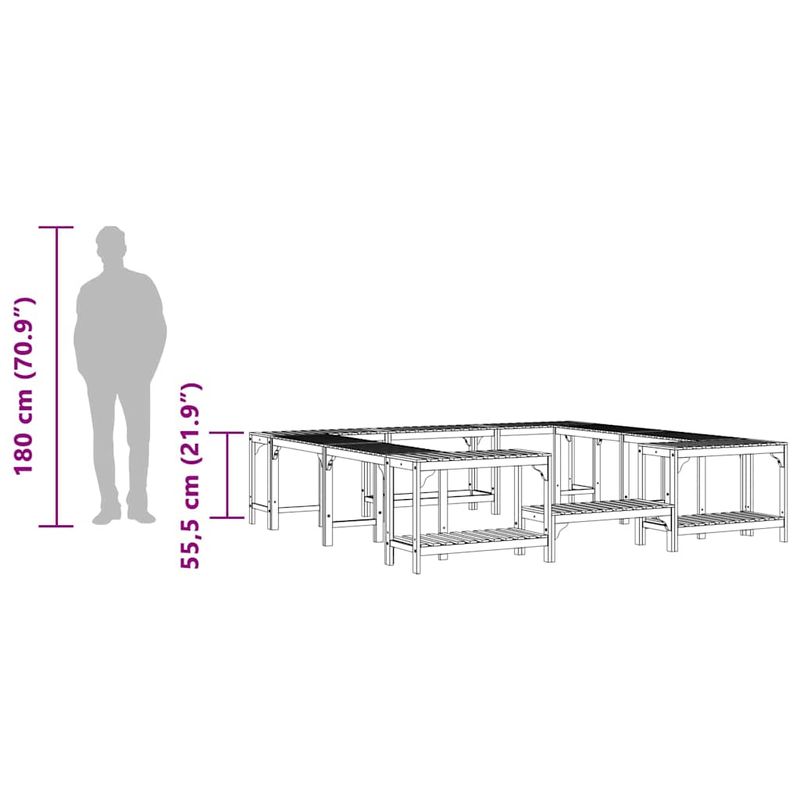 Casa si Gradina - Gradina si terasa - Piscine si accesorii - Accesorii piscine - Imprejmuire pentru Cada cu Hidromasaj Maro 230 x 230 cm - Infinity.ro