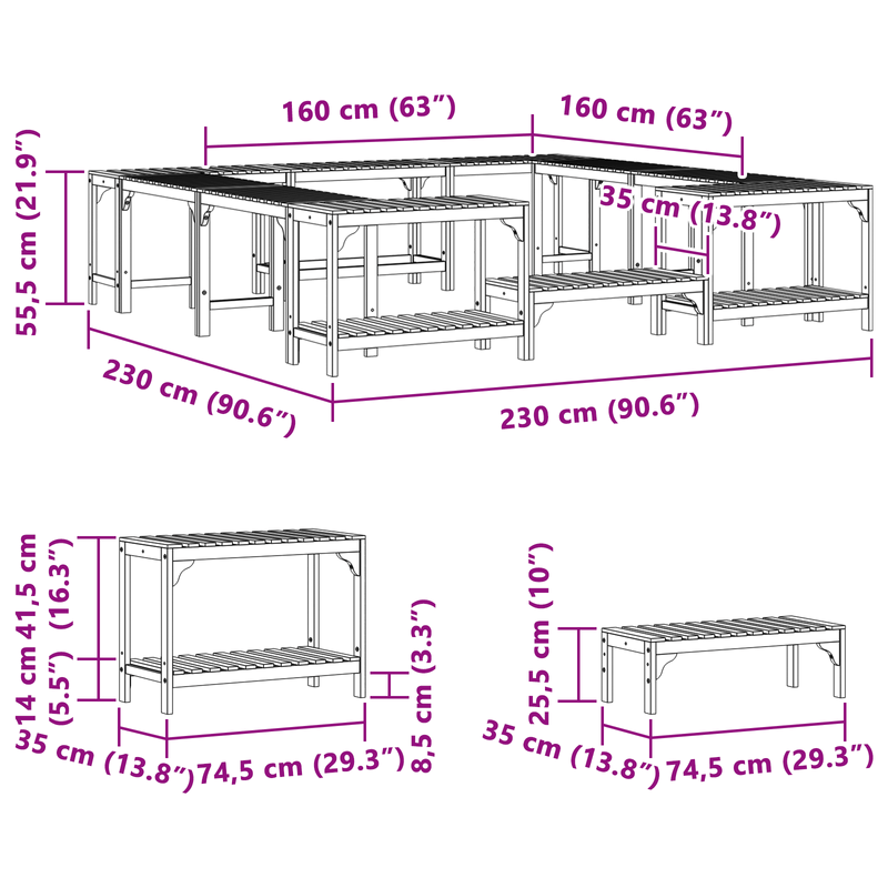 Casa si Gradina - Gradina si terasa - Piscine si accesorii - Accesorii piscine - Imprejmuire pentru Cada cu Hidromasaj Maro 230 x 230 cm - Infinity.ro