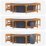 Casa si Gradina - Gradina si terasa - Piscine si accesorii - Accesorii piscine - Imprejmuiri pentru Cada Fierbinte Maro Ø255 cm - Infinity.ro