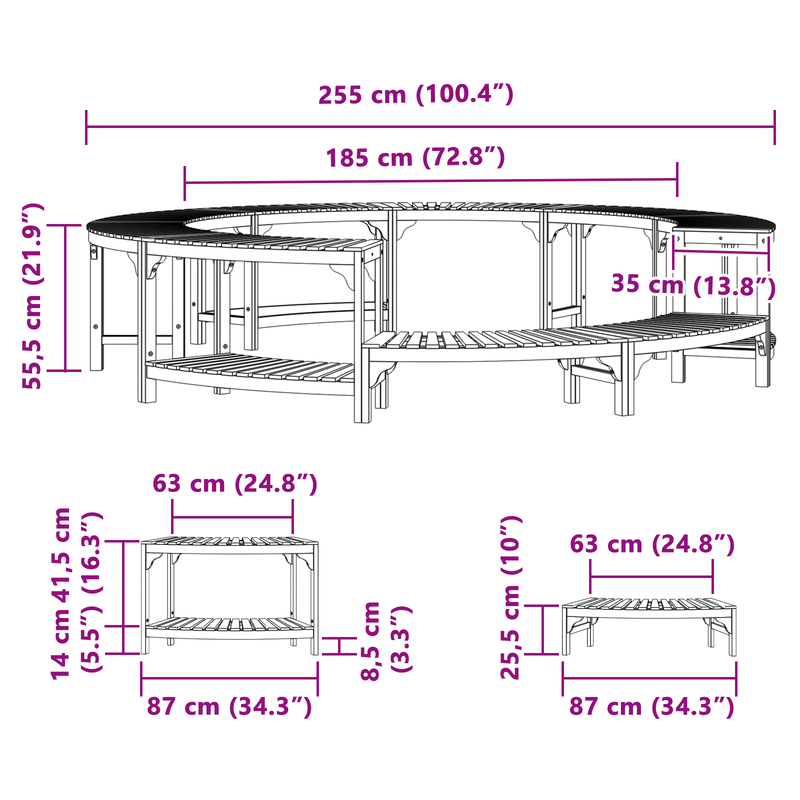 Casa si Gradina - Gradina si terasa - Piscine si accesorii - Accesorii piscine - Imprejmuiri pentru Cada Fierbinte Maro Ø255 cm - Infinity.ro