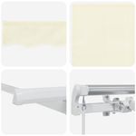 Casa si Gradina - Gradina si terasa - Umbrele si pavilioane - Pavilioane - Cortina Retractabila Manual Crema si Alb 4 x 2 metri - Infinity.ro