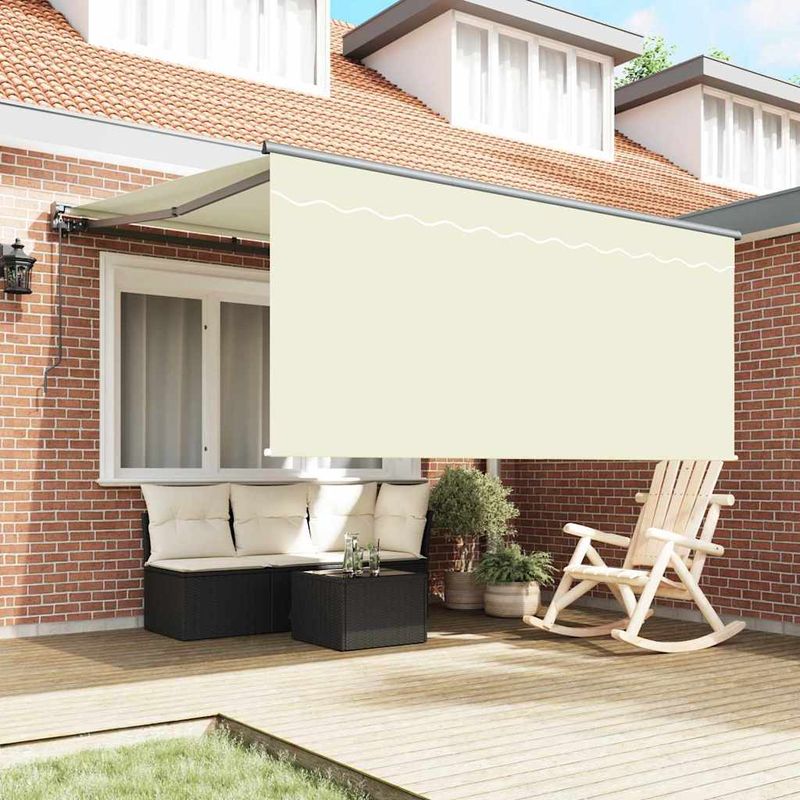 Casa si Gradina - Gradina si terasa - Umbrele si pavilioane - Pavilioane - Cortina Retractabila Crem mare Poliester - Infinity.ro