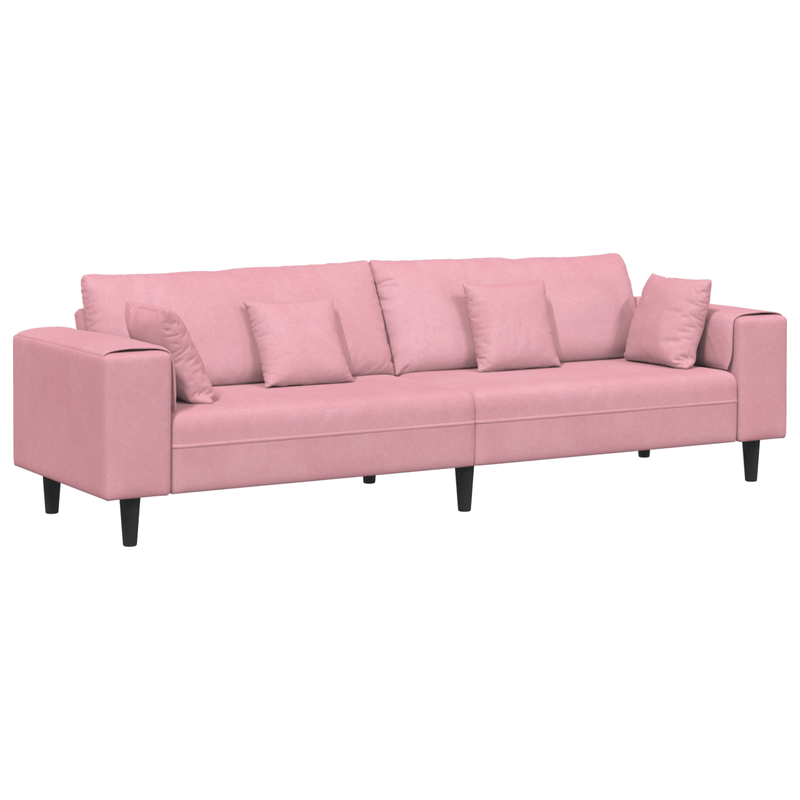 Casa si Gradina - Mobilier - Canapele si coltare - Canapele - Canapea din catifea cu perna cu perna Roz 209 cm Catifea - Infinity.ro