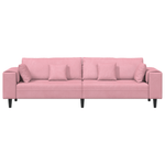 Casa si Gradina - Mobilier - Canapele si coltare - Canapele - Canapea din catifea cu perna cu perna Roz 209 cm Catifea - Infinity.ro