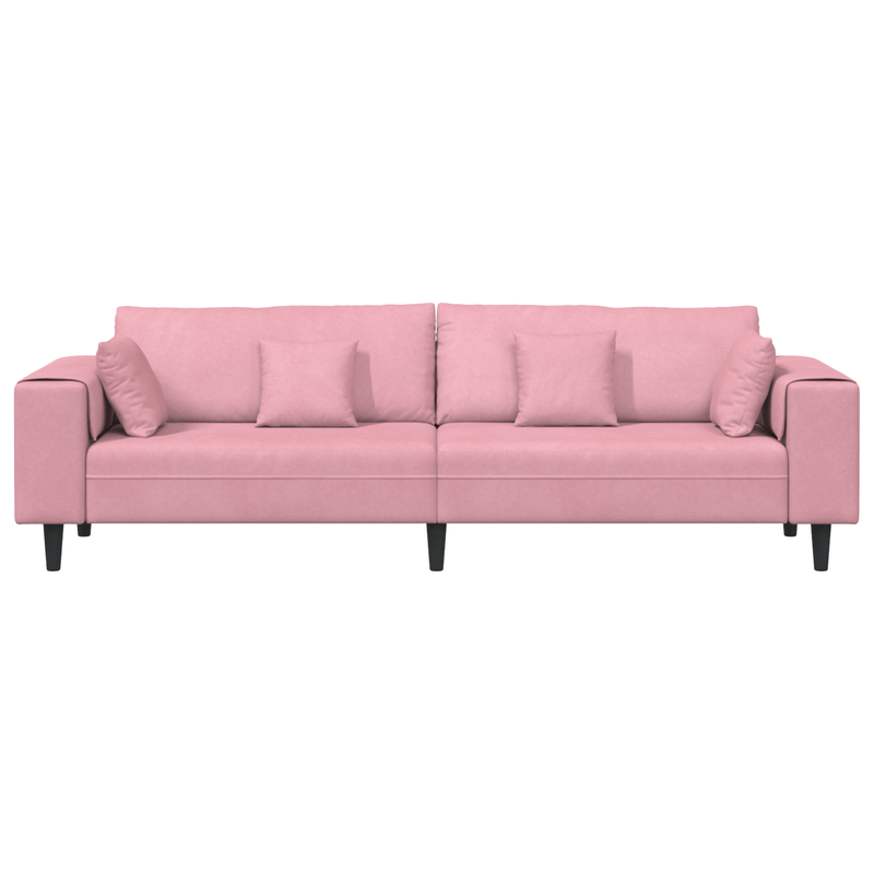 Casa si Gradina - Mobilier - Canapele si coltare - Canapele - Canapea din catifea cu perna cu perna Roz 209 cm Catifea - Infinity.ro