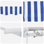 Casa si Gradina - Gradina si terasa - Umbrele si pavilioane - Pavilioane - Cortina Retractabila Manual Albastru si Alb 400 x 200 cm - Infinity.ro