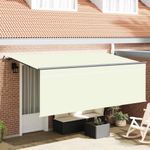 Casa si Gradina - Gradina si terasa - Umbrele si pavilioane - Pavilioane - Cortina Retractabila Manual Crem Antracit Maro 400 x 200 cm - Infinity.ro