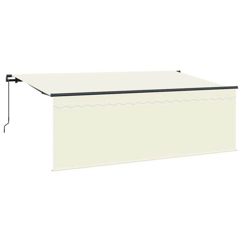 Casa si Gradina - Gradina si terasa - Umbrele si pavilioane - Pavilioane - Cortina Retractabila Manual Crem Antracit Maro 400 x 200 cm - Infinity.ro