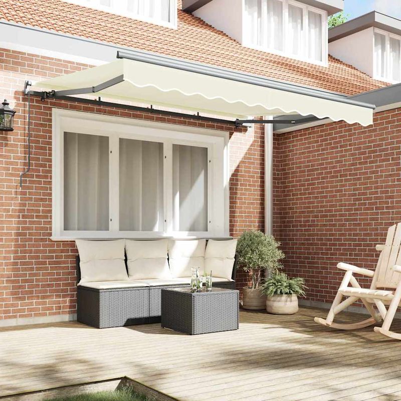 Casa si Gradina - Gradina si terasa - Umbrele si pavilioane - Pavilioane - Cortina Retractabila Manual Crem si Antracit - Infinity.ro