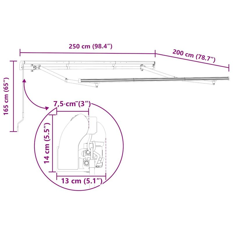 Casa si Gradina - Gradina si terasa - Umbrele si pavilioane - Pavilioane - Cortina Retractabila Manual Crem si Antracit - Infinity.ro