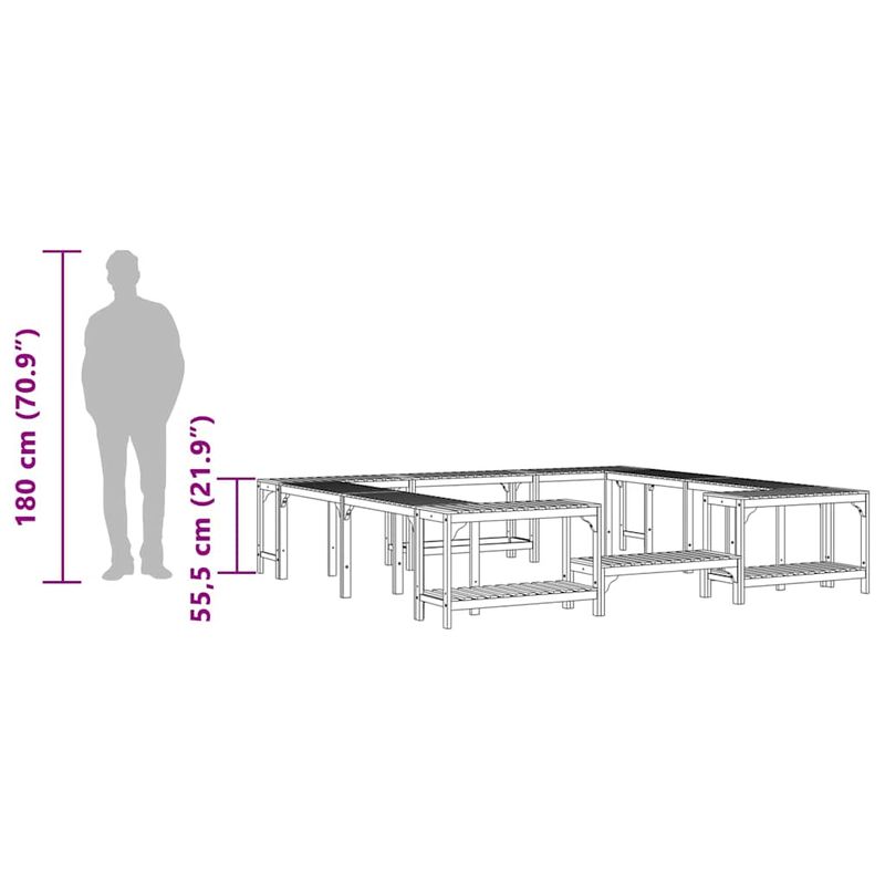 Casa si Gradina - Gradina si terasa - Piscine si accesorii - Accesorii piscine - Imprejmuire pentru Cada cu Hidromasaj Maro 250 x 250 cm - Infinity.ro
