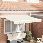 Casa si Gradina - Gradina si terasa - Umbrele si pavilioane - Pavilioane - Cortina Retractabila Crema si Alb 3 x 2 m Poliester si Aluminiu - Infinity.ro
