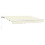 Casa si Gradina - Gradina si terasa - Umbrele si pavilioane - Pavilioane - Cortina Retractabila Crema si Alb 3 x 2 m Poliester si Aluminiu - Infinity.ro