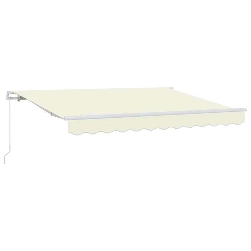Casa si Gradina - Gradina si terasa - Umbrele si pavilioane - Pavilioane - Cortina Retractabila Crema si Alb 3 x 2 m Poliester si Aluminiu - Infinity.ro