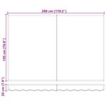 Casa si Gradina - Gradina si terasa - Umbrele si pavilioane - Pavilioane - Cortina Retractabila Crema si Alb 3 x 2 m Poliester si Aluminiu - Infinity.ro