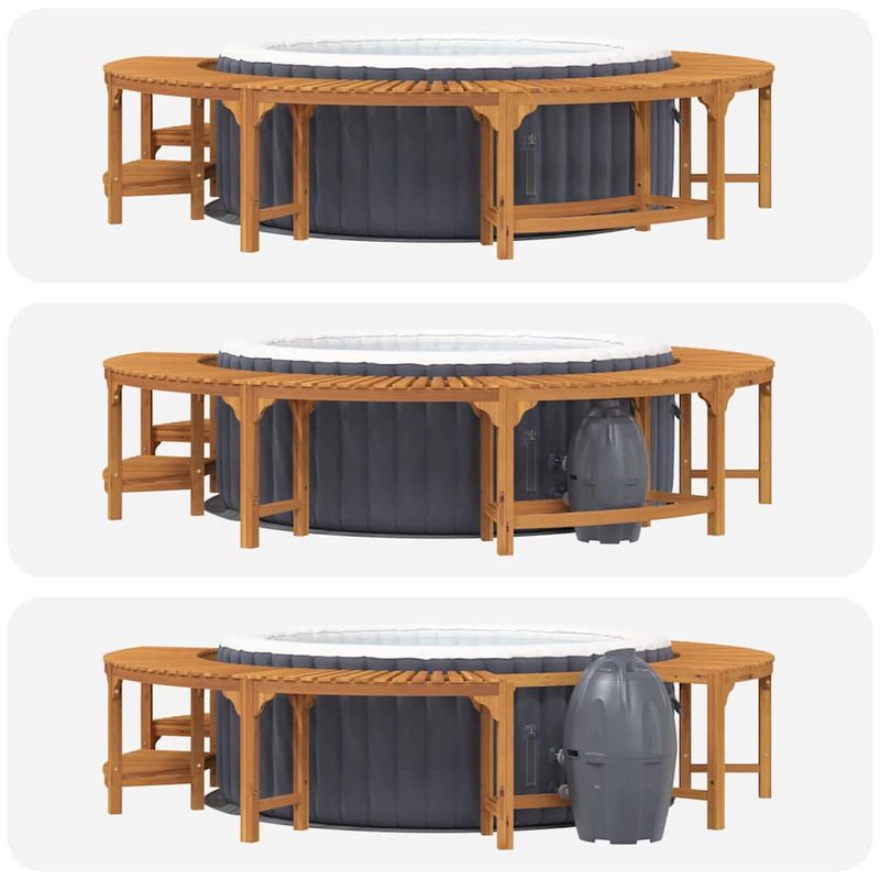Casa si Gradina - Gradina si terasa - Piscine si accesorii - Accesorii piscine - Imprejmuiri pentru Cada Fierbinte Maro Ø255 cm - Infinity.ro