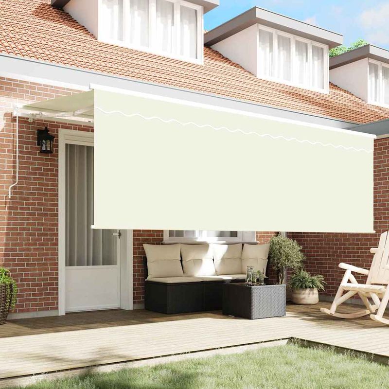 Casa si Gradina - Gradina si terasa - Umbrele si pavilioane - Pavilioane - Cort cu jaluzele Crem 350 x 200 x 120 cm Material textil, Metal - Infinity.ro