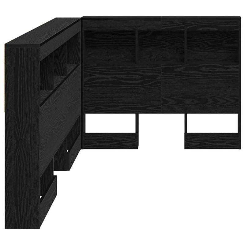 Casa si Gradina - Mobilier - Paturi si accesorii - Accesorii paturi - Tablie de pat cu LED, gri inchis, 200x5x118/128 cm, textil - Infinity.ro