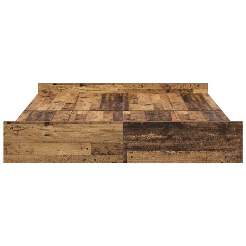 Casa si Gradina - Mobilier - Paturi si accesorii - Paturi - Cadru de pat cu depozitare Lemn vechi 135 x 190 cm PAL - Infinity.ro