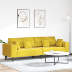 Casa si Gradina - Mobilier - Canapele si coltare - Canapele - Canapea din catifea cu perna cu perna Galben 210 cm Catifea - Infinity.ro