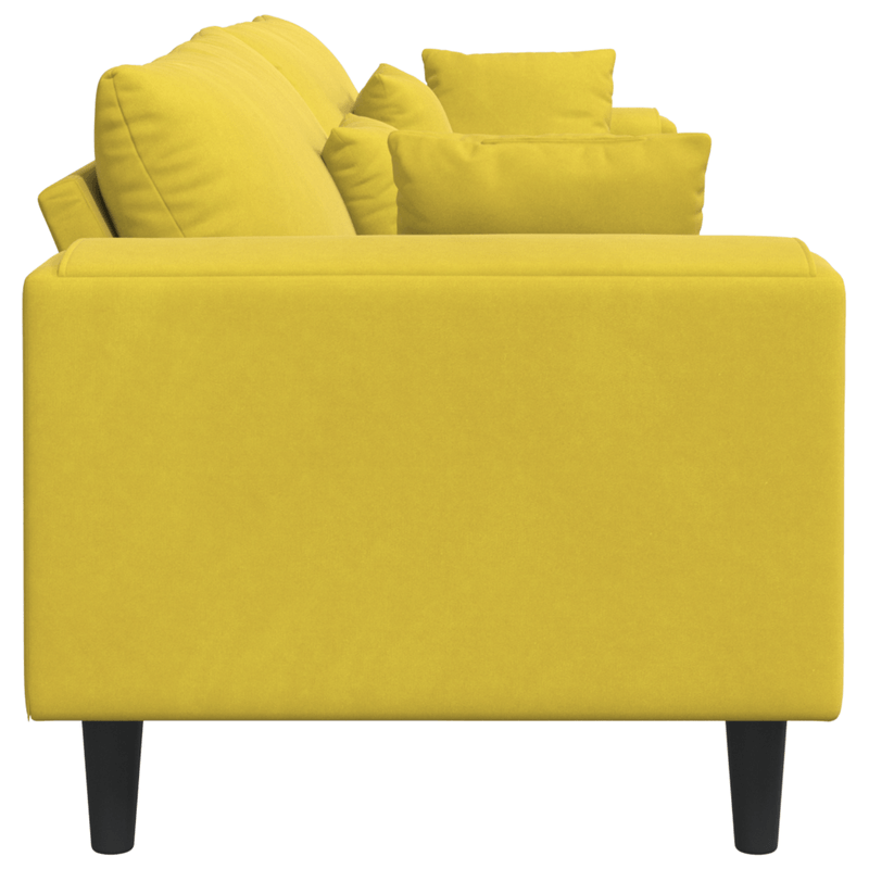 Casa si Gradina - Mobilier - Canapele si coltare - Canapele - Canapea din catifea cu perna cu perna Galben 210 cm Catifea - Infinity.ro