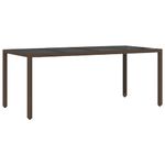 Casa si Gradina - Gradina si terasa - Mobilier exterior - Scaune si sezlonguri gradina - Set de masa pentru gradina 7 pcs Maro 190 x 90 x 75 cm - Infinity.ro