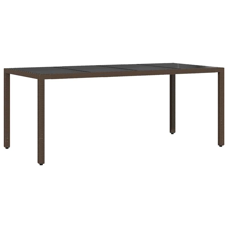Casa si Gradina - Gradina si terasa - Mobilier exterior - Scaune si sezlonguri gradina - Set de masa pentru gradina 7 pcs Maro 190 x 90 x 75 cm - Infinity.ro