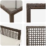 Casa si Gradina - Gradina si terasa - Mobilier exterior - Scaune si sezlonguri gradina - Set de masa pentru gradina 7 pcs Maro 190 x 90 x 75 cm - Infinity.ro