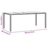Casa si Gradina - Gradina si terasa - Mobilier exterior - Scaune si sezlonguri gradina - Set de masa pentru gradina 7 pcs Maro 190 x 90 x 75 cm - Infinity.ro