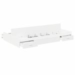 Casa si Gradina - Mobilier - Paturi si accesorii - Paturi - Cadru de pat cu depozitare cu sertar cu headboard cu depozitare Alb 120 x 190 cm - Infinity.ro