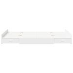 Casa si Gradina - Mobilier - Paturi si accesorii - Paturi - Cadru de pat cu depozitare cu sertar cu headboard cu depozitare Alb 120 x 190 cm - Infinity.ro