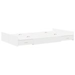 Casa si Gradina - Mobilier - Paturi si accesorii - Paturi - Cadru de pat cu depozitare cu sertar cu headboard cu depozitare Alb 120 x 190 cm - Infinity.ro