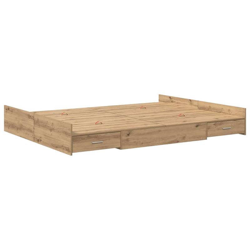 Casa si Gradina - Mobilier - Paturi si accesorii - Paturi - Cadru de pat cu depozitare stejar artizanal 160 x 200 cm - Infinity.ro