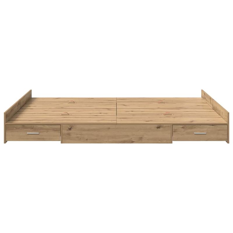 Casa si Gradina - Mobilier - Paturi si accesorii - Paturi - Cadru de pat cu depozitare stejar artizanal 160 x 200 cm - Infinity.ro