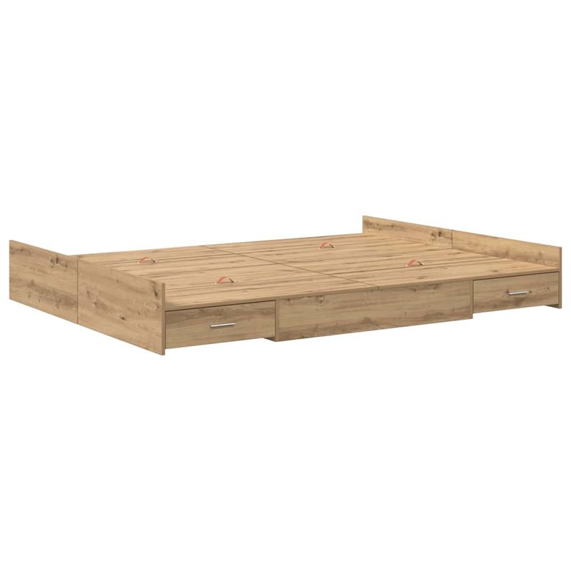 Casa si Gradina - Mobilier - Paturi si accesorii - Paturi - Cadru de pat cu depozitare stejar artizanal 160 x 200 cm - Infinity.ro